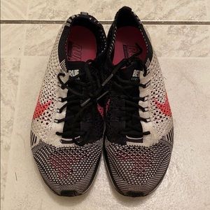 Nike flyknit racers betrue rainbow check